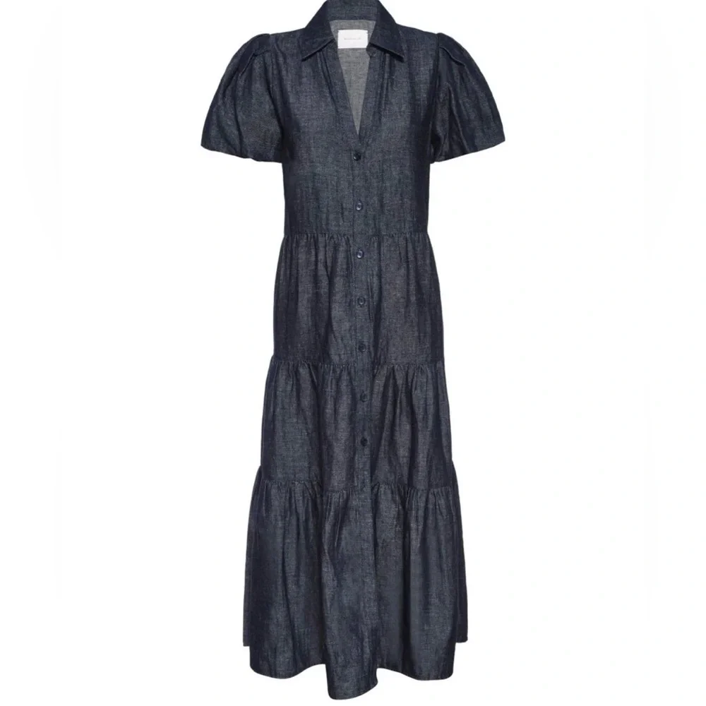 Brochu Walker The Havana Indigo Soft Denim Dress sz M - Picture 1 of 14